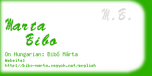 marta bibo business card